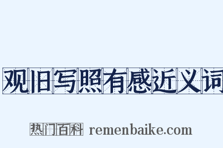 观旧写照有感近义词是什么意思的图片